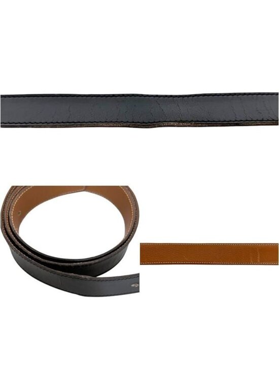 Hermes Belt Black Brown Evelyne Waist 94 30 Box Calf Togo Perforated Logo Buckle main image 9